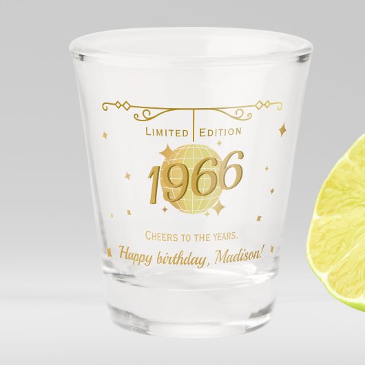 Geboren in 1966 60ste verjaardagsfeest drink barwa shot glas