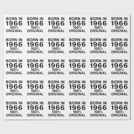 Geboren in 1966 cadeaupapier (Vlak)