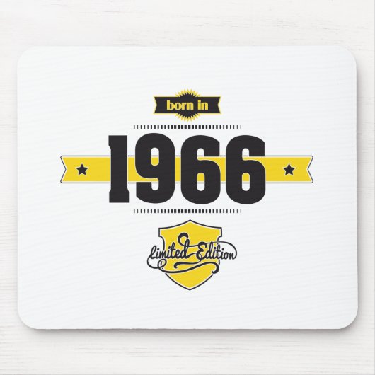 geboren in 1966 (choco&geel) muismat (Voorkant)