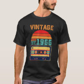 Geboren in 1966  Est 1966 Cassette 55ste geboortej T-shirt (Voorkant)
