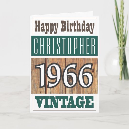 Geboren in 1966 Greetings Card Kaart (Voorkant)