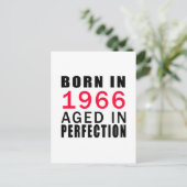 Geboren in 1966 in perfectie briefkaart (Staand voorkant)