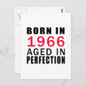 Geboren in 1966 in perfectie briefkaart (Voorkant / Achterkant)