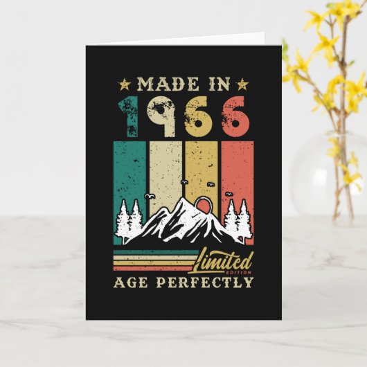 Geboren in 1966 kaart (Gele Bloem)