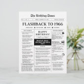 Geboren in 1966 Mock Newspaper (Staand voorkant)