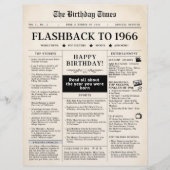 Geboren in 1966 Mock Newspaper (Voorkant)