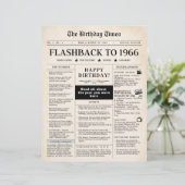 Geboren in 1966 Mock Newspaper (Staand voorkant)