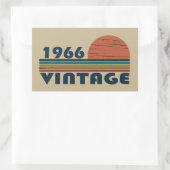 Geboren in 1966 op  verjaardag rechthoekige sticker (Tas)