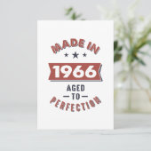 Geboren in 1966. RSVP kaartje (Staand voorkant)