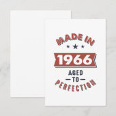 Geboren in 1966. RSVP kaartje (Voorkant / Achterkant)