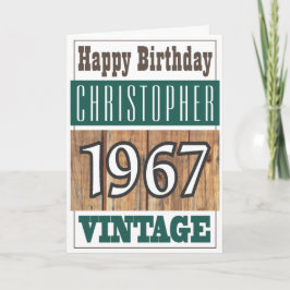 Geboren in 1967 Greetings Card Kaart