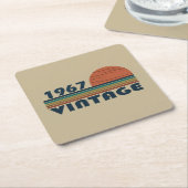 Geboren in 1967  verjaardagscadeau kartonnen onderzetters (Schuin)