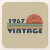 Geboren in 1967  verjaardagscadeau kartonnen onderzetters (Voorkant)