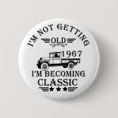 geboren in 1967 verjaardagscadeau mannen cadeau ronde button 5,7 cm (Voorkant)