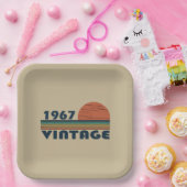 Geboren in 1967  verjaardagscadeau papieren bordje (Feest)