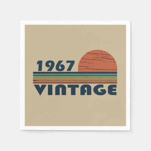 Geboren in 1967  verjaardagsfeest servet (Voorkant)