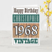 Geboren in 1968 Greetings Card Kaart (Gele Bloem)