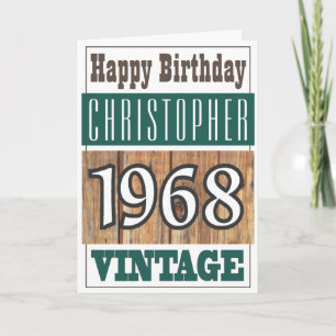 Geboren in 1968 Greetings Card Kaart