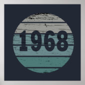 geboren in 1968 klassieke zonsondergang poster (Voorkant)