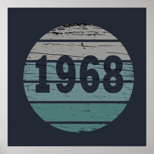 geboren in 1968 klassieke zonsondergang poster (Voorkant)