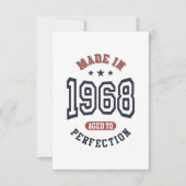 Geboren in 1968. RSVP kaartje (Voorkant)