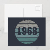 Geboren in 1968  verjaardagscadeau feestdagenkaart (Voorkant / Achterkant)