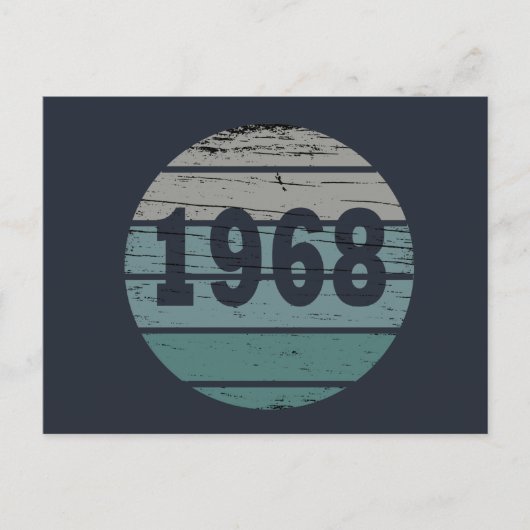 Geboren in 1968  verjaardagscadeau feestdagenkaart (Voorkant)