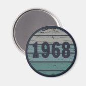 Geboren in 1968  verjaardagscadeau magneet (Voorkant / Achterkant)