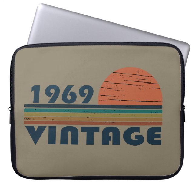 Geboren in 1969 op  verjaardag laptop sleeve (Voorkant)