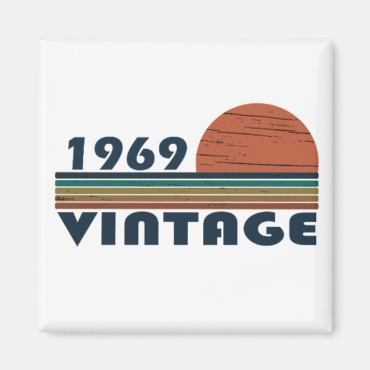 Geboren in 1969 op  verjaardag magneet (Voorkant)