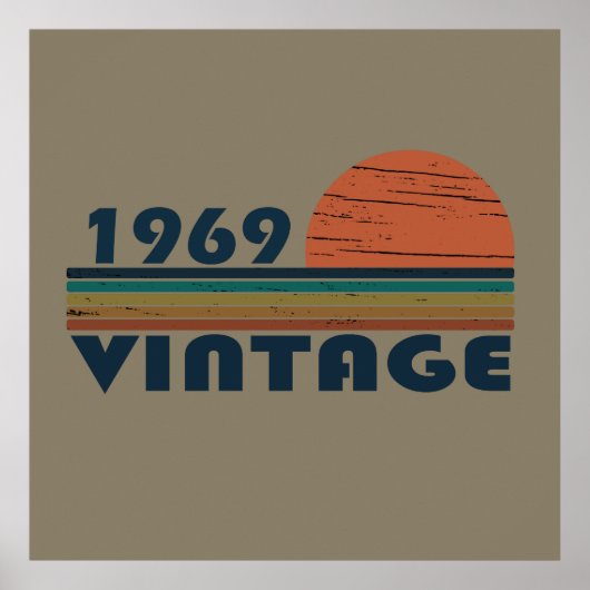 Geboren in 1969 op verjaardag poster (Voorkant)