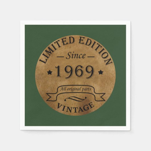 Geboren in 1969 op  verjaardag servet (Voorkant)