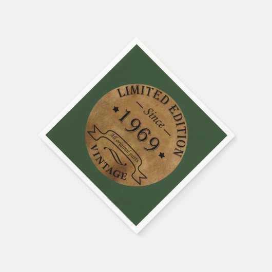 Geboren in 1969 op  verjaardag servet (Hoek)