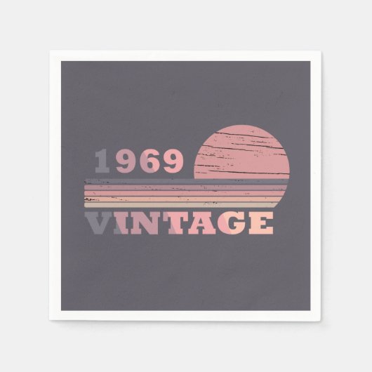 Geboren in 1969 op verjaardag servet (Voorkant)