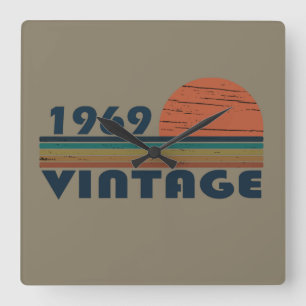 Geboren in 1969 op verjaardag vierkante klok