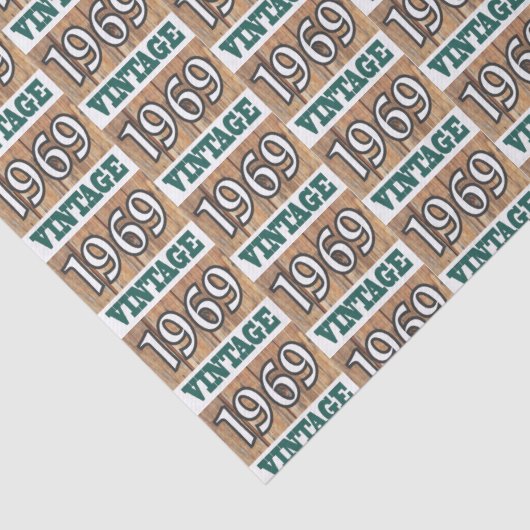 Geboren in 1969 tissuepapier (Detail)