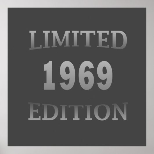 geboren in 1969  verjaardag poster (Voorkant)