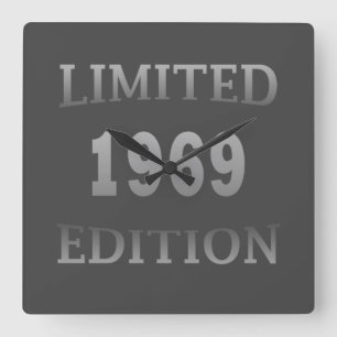 geboren in 1969 verjaardag vierkante klok