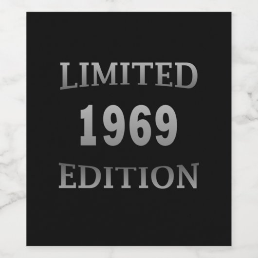 geboren in 1969  verjaardag wijn etiket (Enkel label)