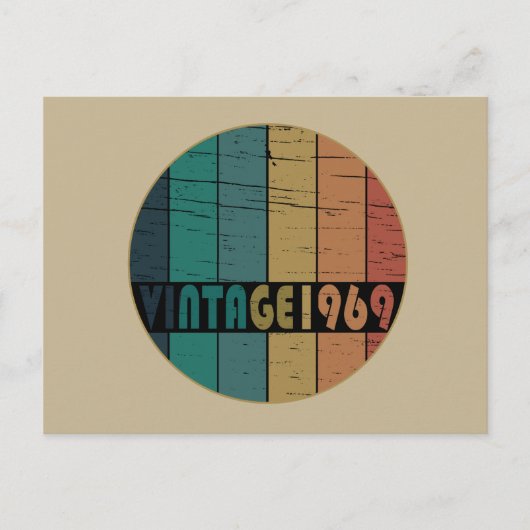 Geboren in 1969  verjaardagscadeau feestdagenkaart (Voorkant)