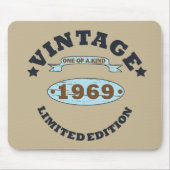 Geboren in 1969  verjaardagscadeau muismat (Voorkant)