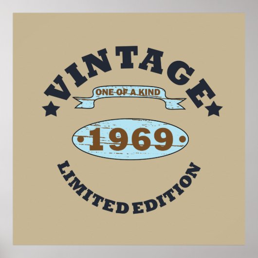 Geboren in 1969  verjaardagscadeau poster (Voorkant)