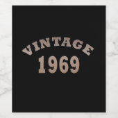 Geboren in 1969 vintage verjaardag wijn etiket (Enkel label)