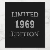 geboren in 1969 vintage verjaardag wijn etiket (Enkel label)