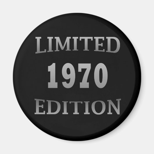 Geboren in 1970, beperkt, verjaardagsjaar magneet (Voorkant)