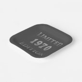 Geboren in 1970, beperkt, verjaardagsjaar papieren bordje (Gebogen)