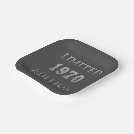 Geboren in 1970, beperkt, verjaardagsjaar papieren bordje (Gebogen)