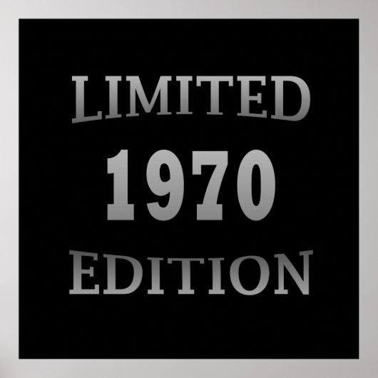 Geboren in 1970, beperkt, verjaardagsjaar poster (Voorkant)