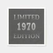 Geboren in 1970 elegant verjaardagsfeestje servet (Voorkant)