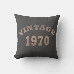Geboren in 1970 elegante moderne vintage verjaarda kussen